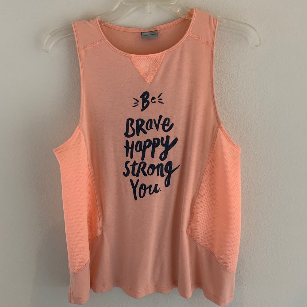 C9 Champion Peach "Be Brave" Workout Tank Top